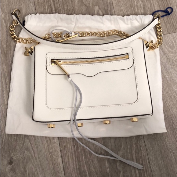 Rebecca Minkoff Handbags - Rebecca Minkoff Avery White Bag with gold hardware